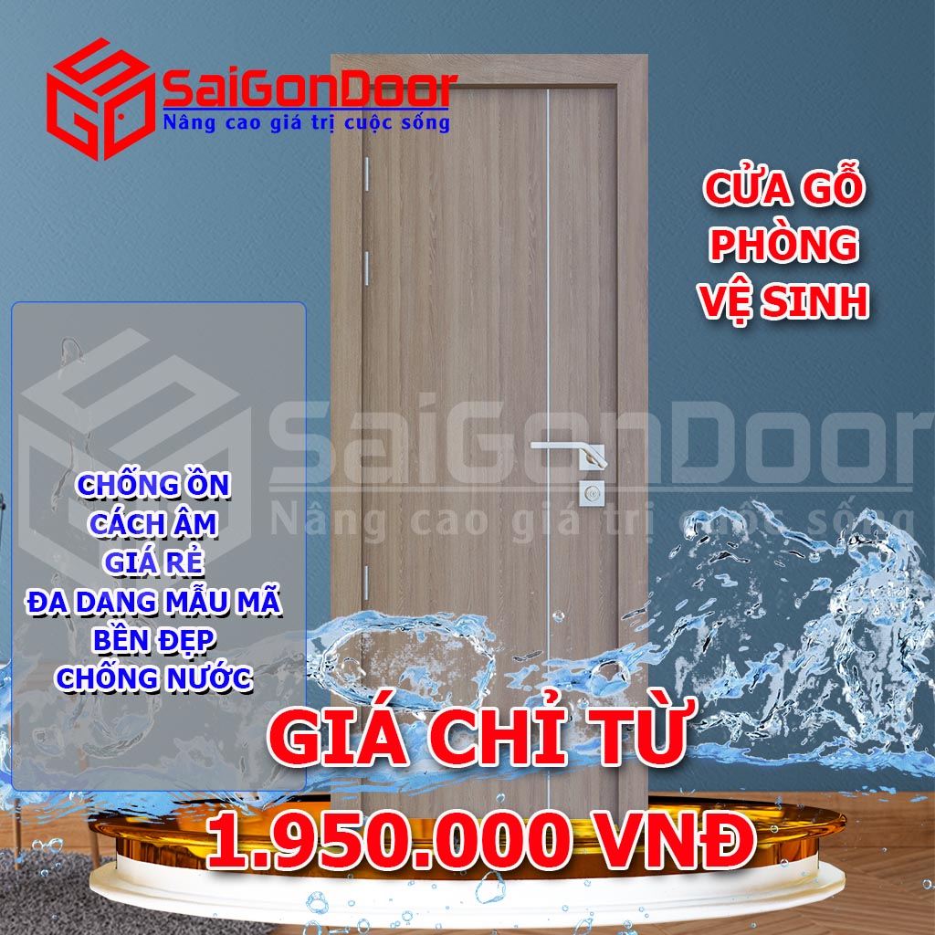 Cửa gỗ phòng vệ sinh tại SaiGonDoor luôn có mức giá ưu đãi, chất lượng đến tay khách hàng