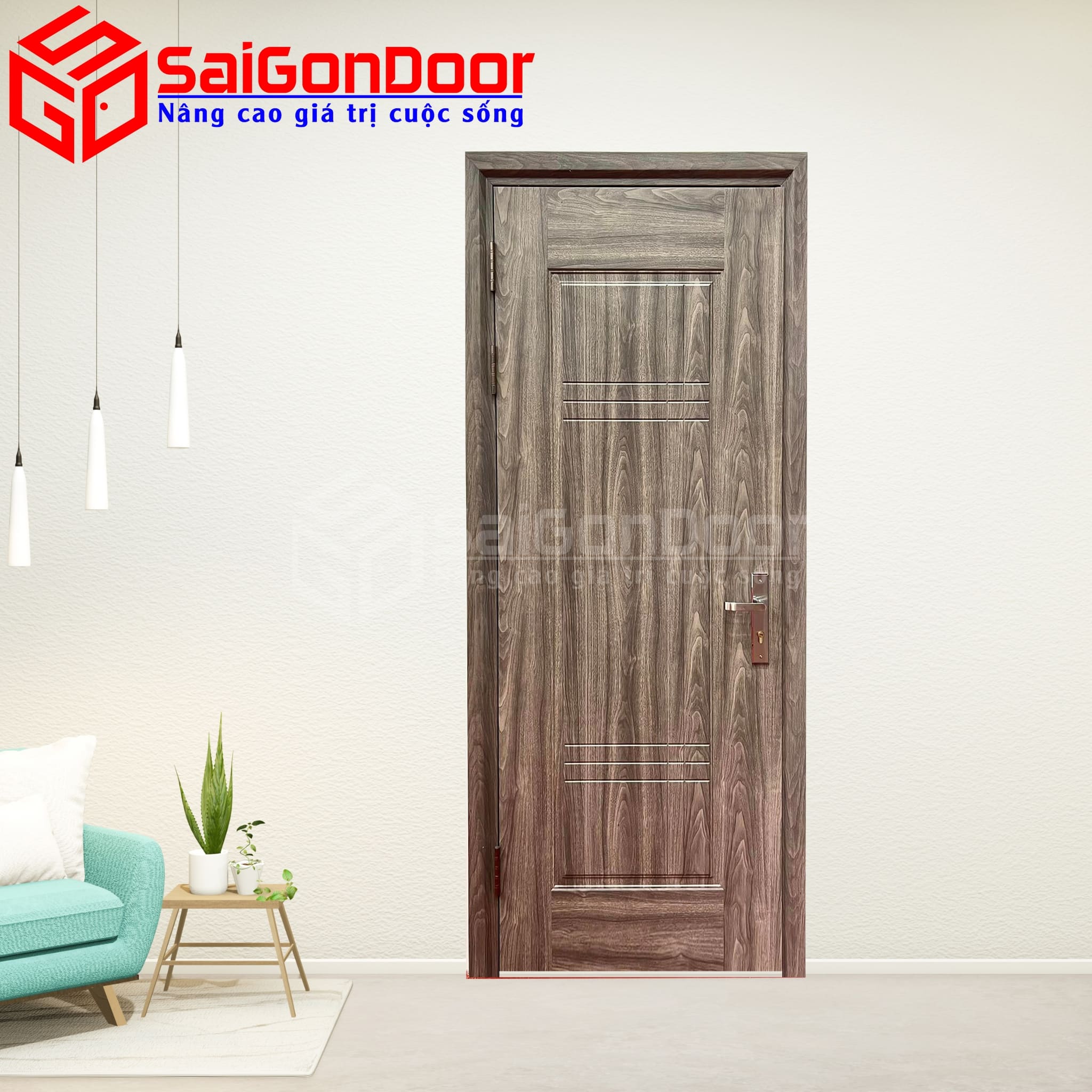 Cửa Thép Vân Gỗ SGD-KM.TVG-1C-20