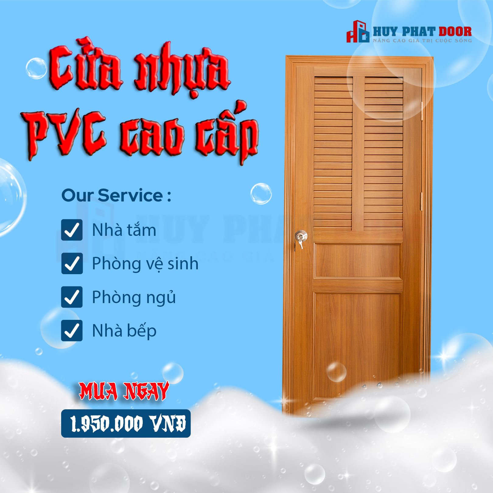 THAM KHẢO BÁO GIÁ CỬA NHỰA NHÀ VỆ SINH HUYPHATDOOR CHÍNH HÃNG