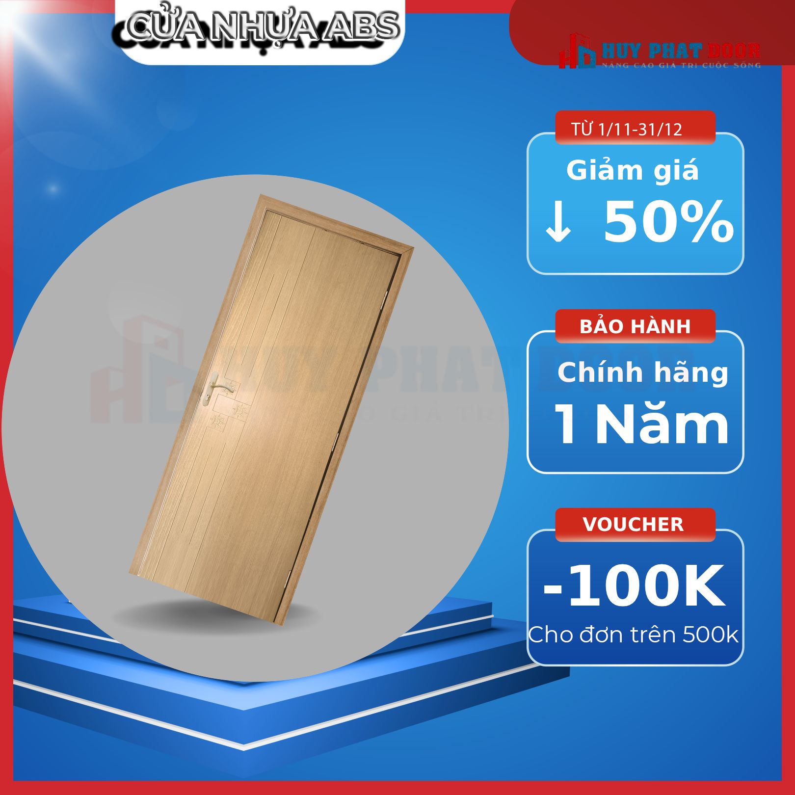 CẬP NHẬT BÁO GIÁ CỬA NHỰA ABS HÀN QUỐC HUYPHATDOOR MỚI NHẤT